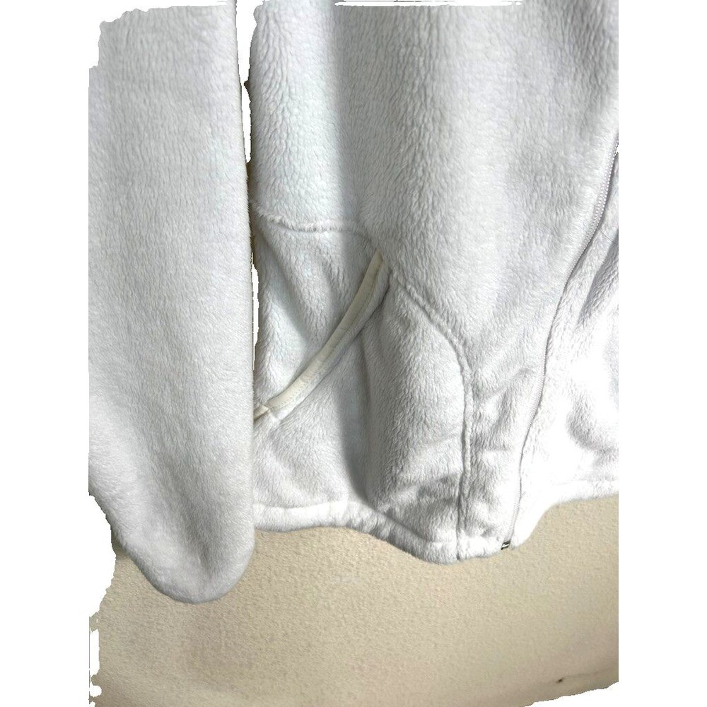 The North Face Women’s Osito Fleece full Zip Up Hoodie Sweatshirt Size L white - Picture 2 of 12